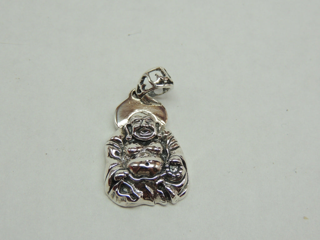 Buddha Anhanger 925 Silber Collier Kette.. Silberbuddha  1,6 x 1,5 cm
