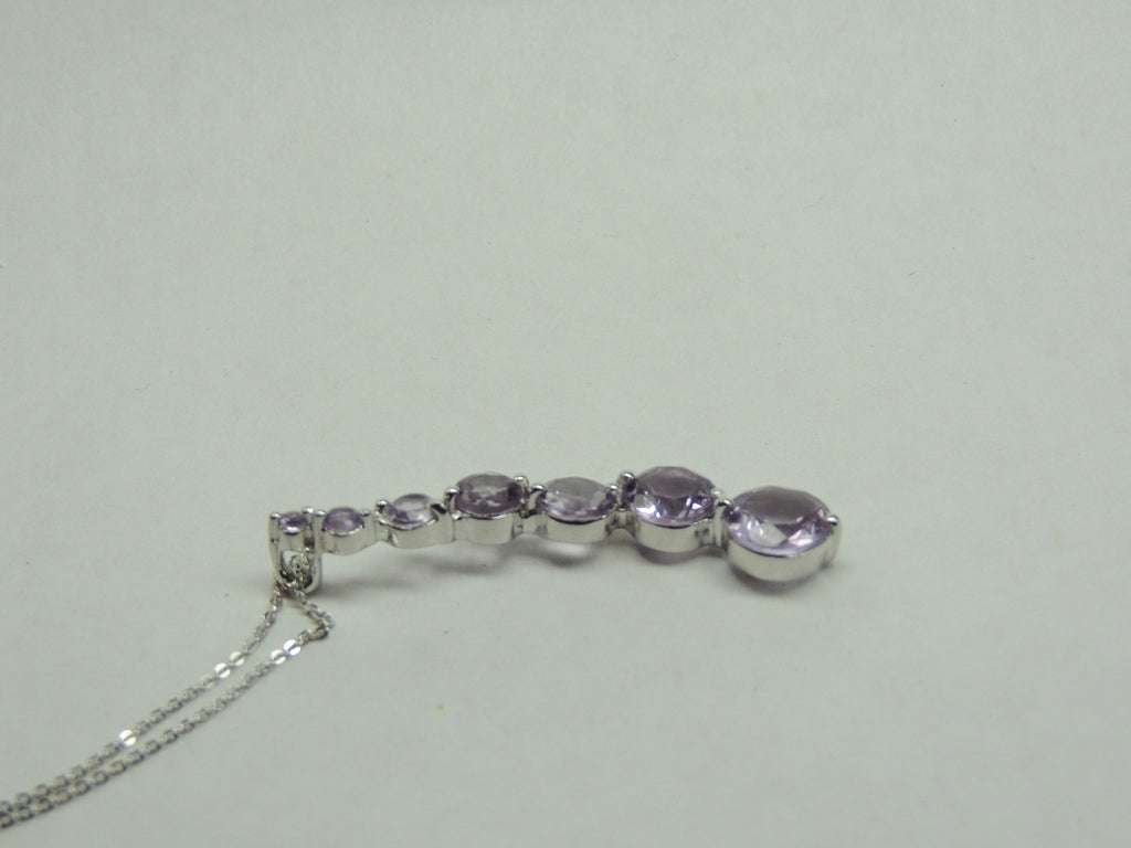 4,2 Carat Amethyst Anhanger 925 Silber Collier Kette ein funkelnder Traum Top