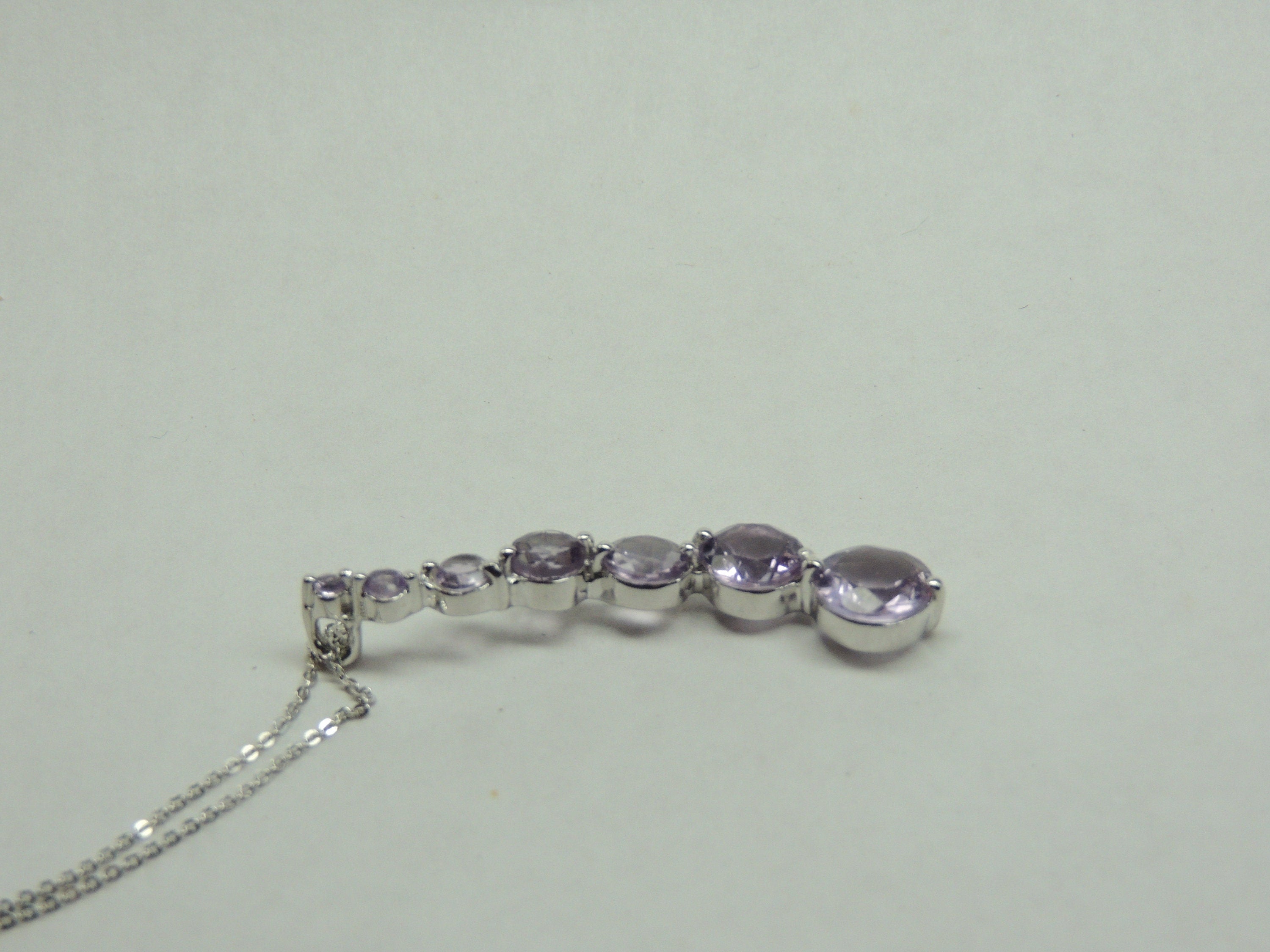 4,2 Carat Amethyst Anhanger 925 Silber Collier Kette ein funkelnder Traum Top