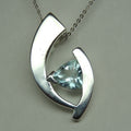 Edler 2,0 Carat Blauotpas Anhanger Design 925 Silber sky blue topas Anhanger