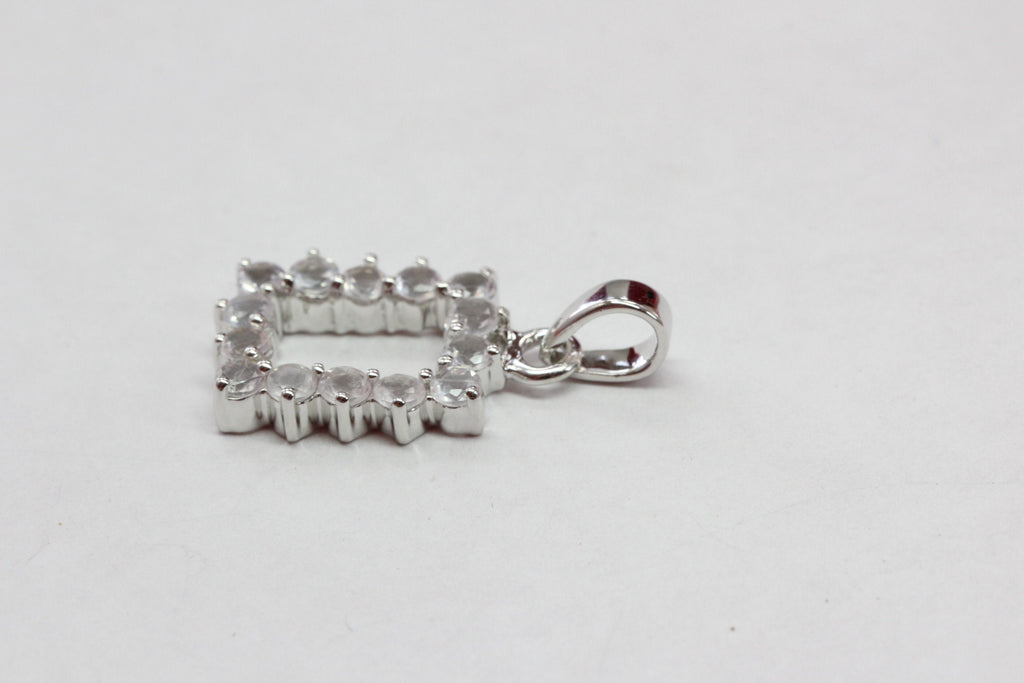 Edler 1,5 Carat Rosenquarz Anhänger 925 Silber  rosa Edelstein