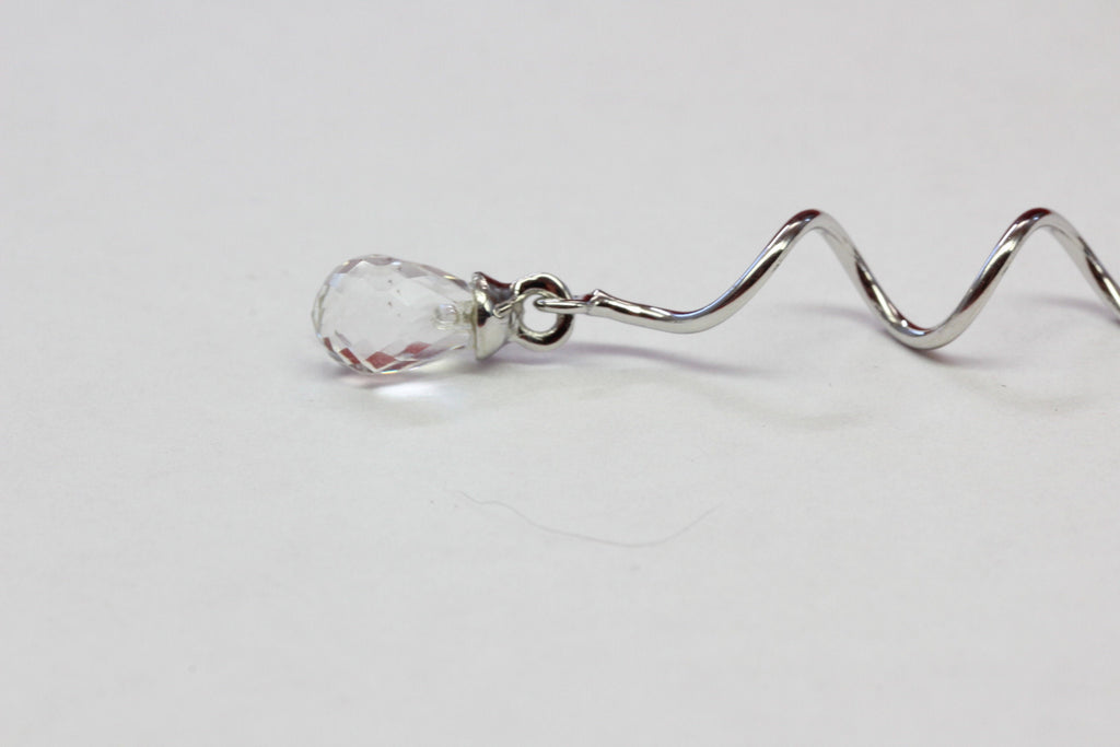 Edle 3,10 Carat weisstopas Ohrhanger Durchzieher 925 Silber weiser Topas Top