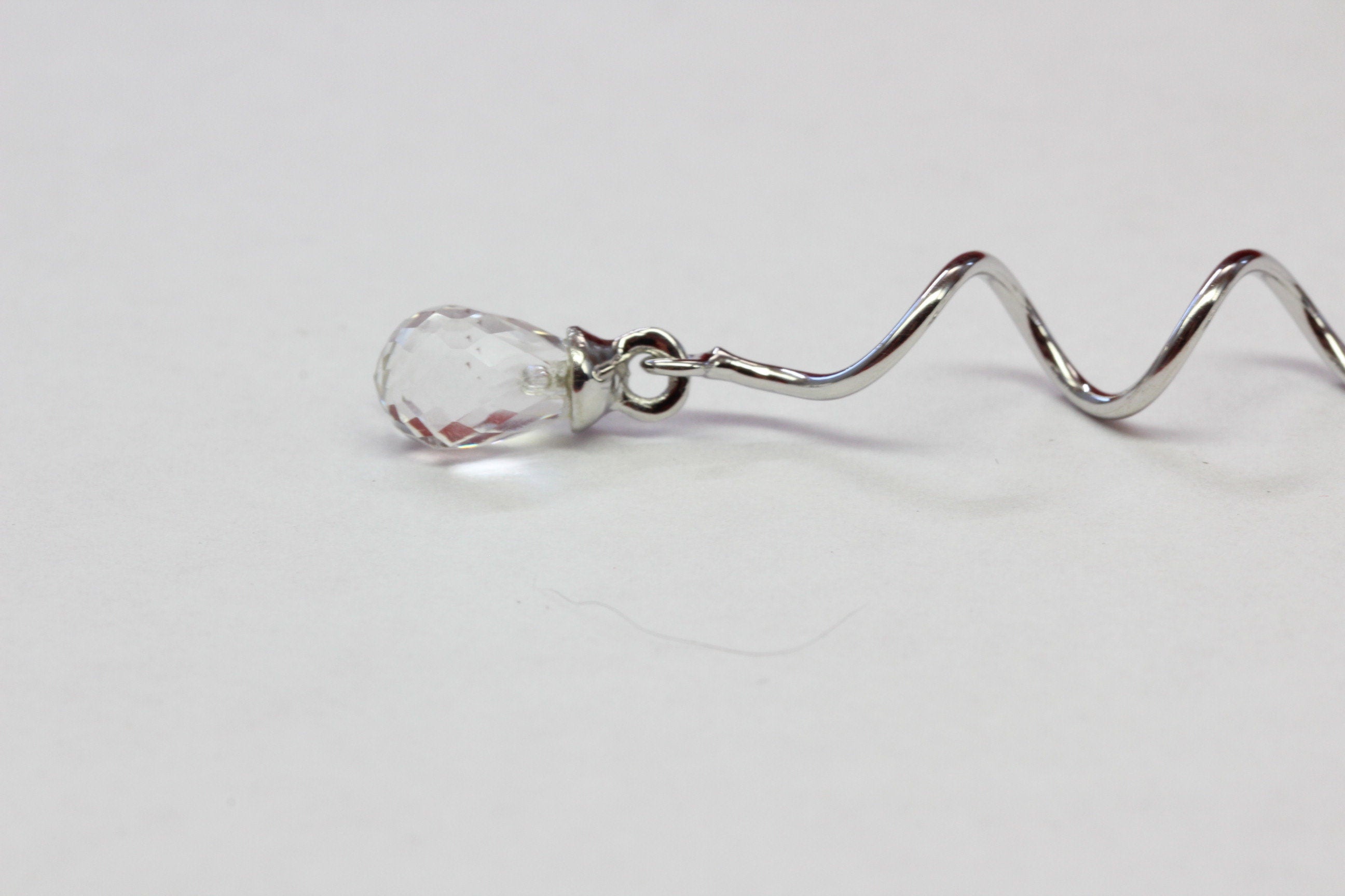 Edle 3,10 Carat weisstopas Ohrhanger Durchzieher 925 Silber weiser Topas Top