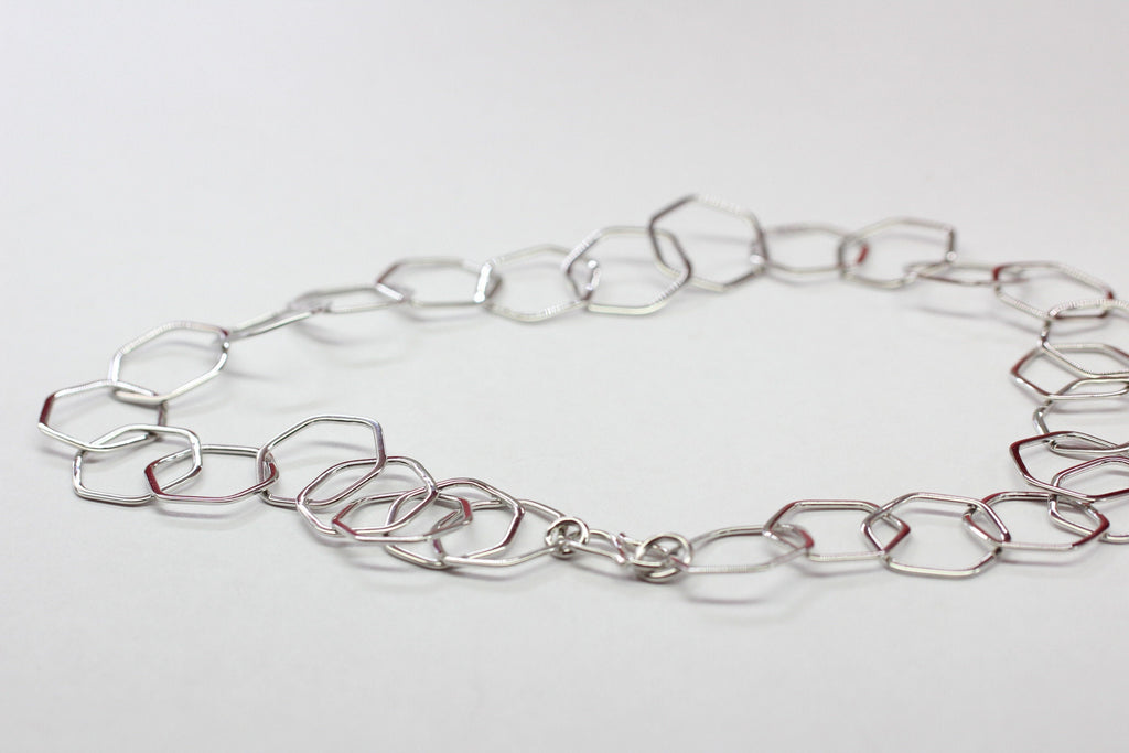 Design Silber Colllier ca 43 cm Designschmuck Top Kette Silbercollier