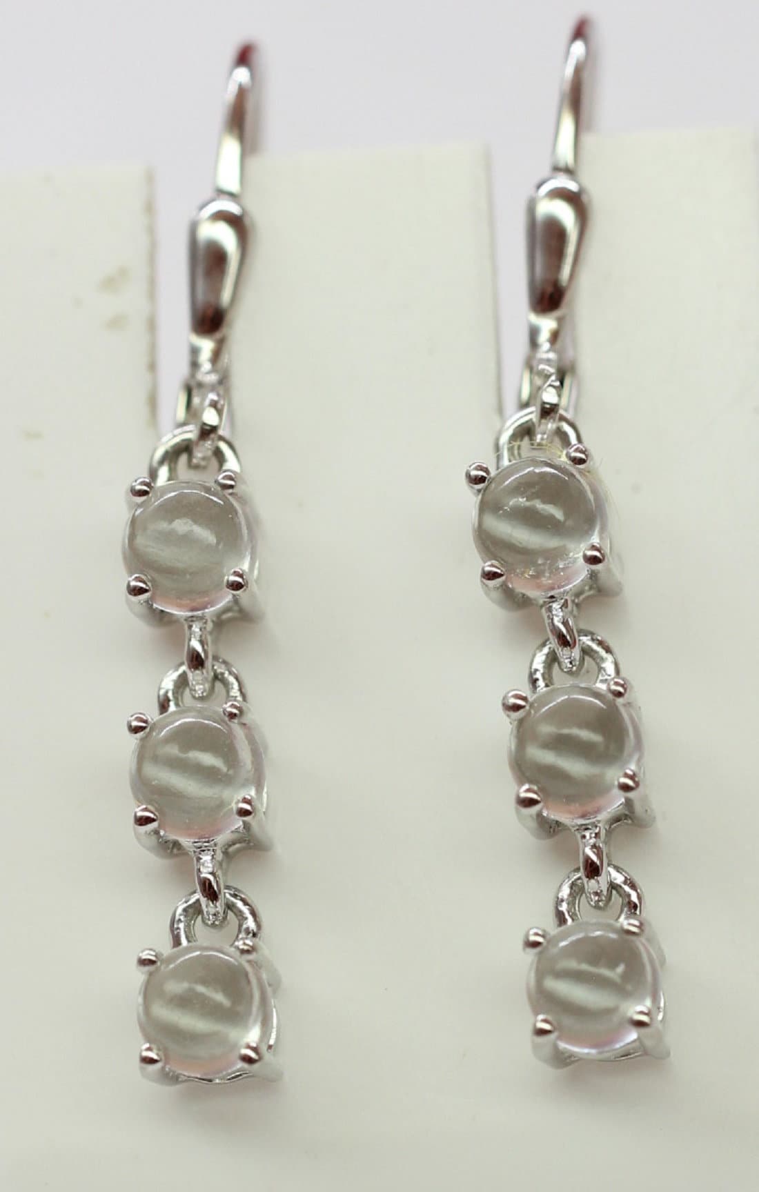 Edle 2,2 Carat weisstopas Ohrhanger 925 Silber Brisur weisser Topas Ohrschmuck