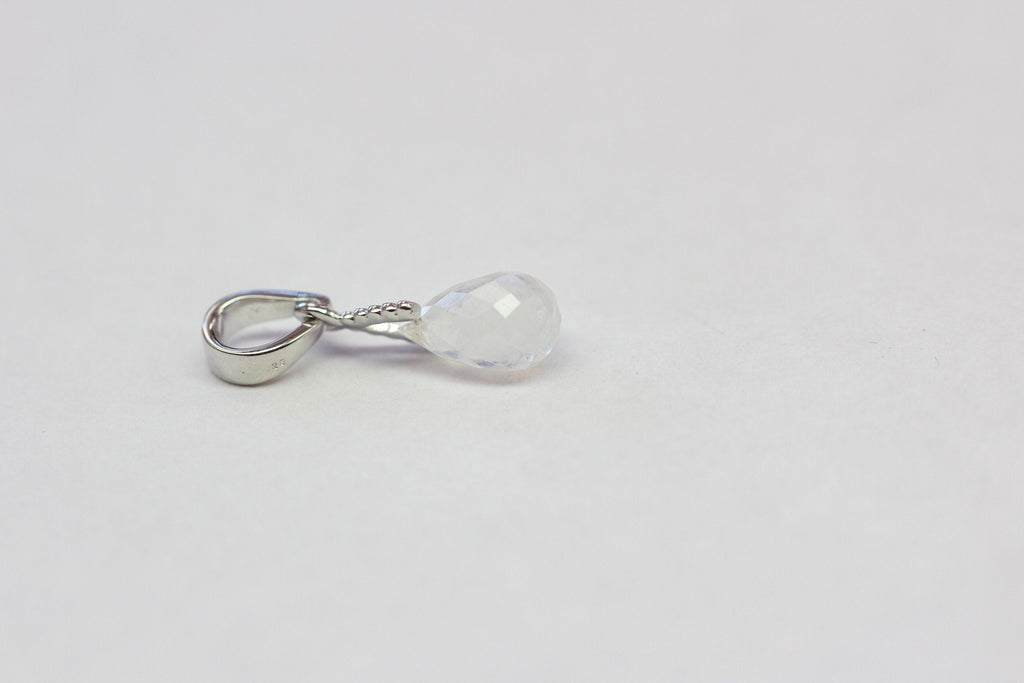 Edler 2,25 Carat Mondlichttopas Anhanger 925 Silber Collier Kette Top Edelstein