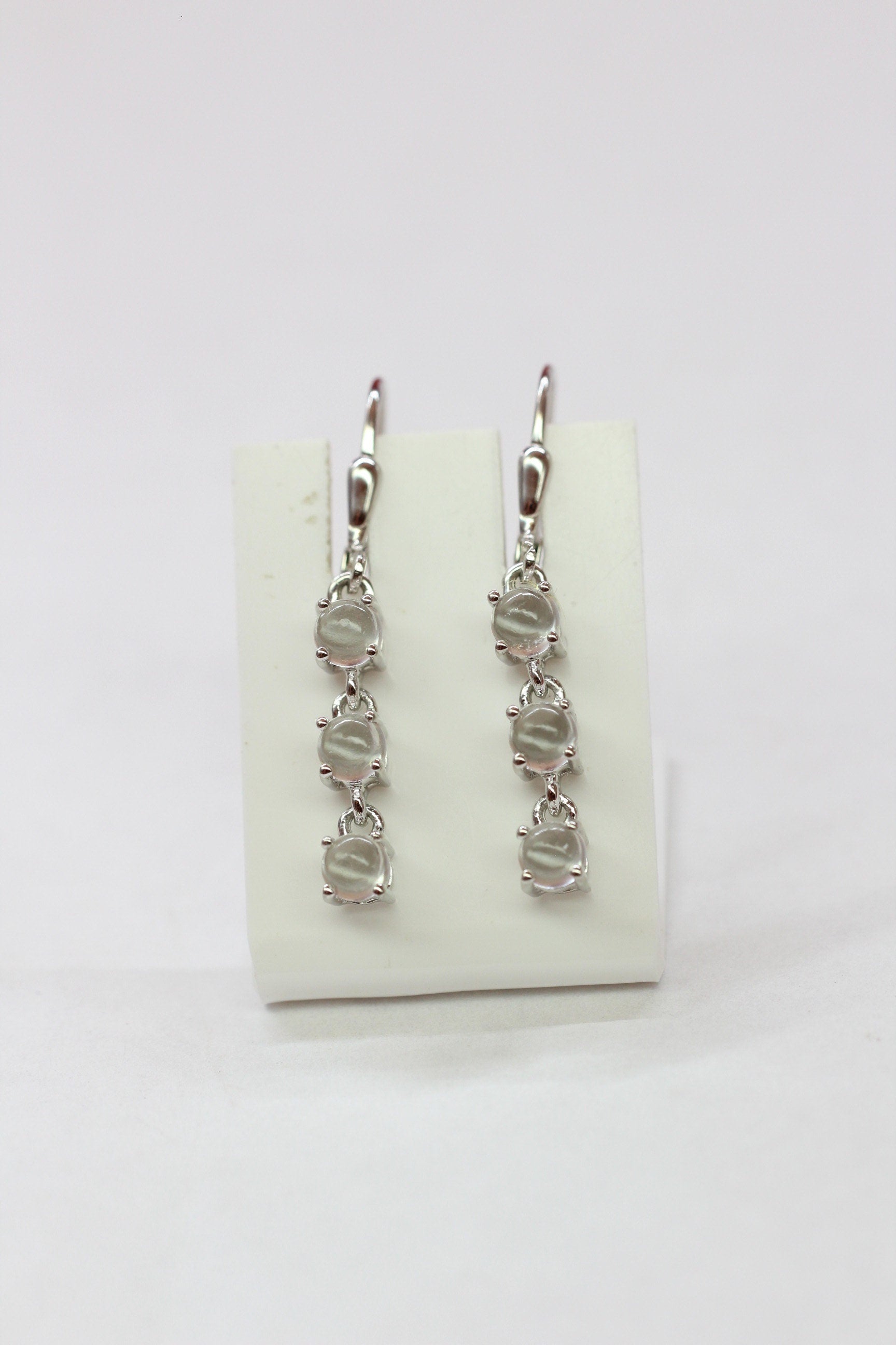 Edle 2,2 Carat weisstopas Ohrhanger 925 Silber Brisur weisser Topas Ohrschmuck