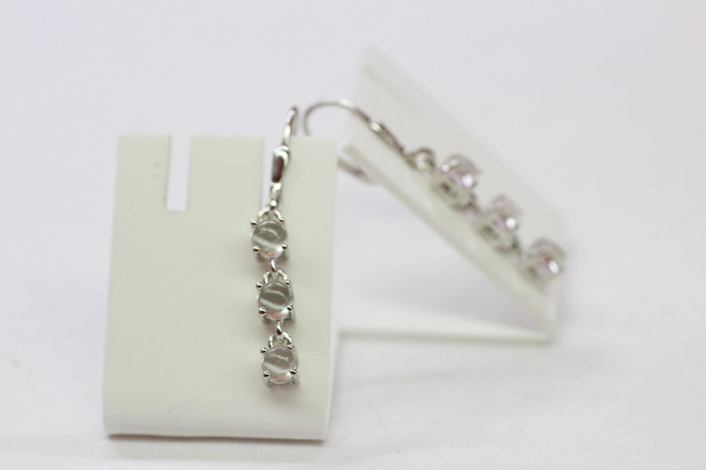 Edle 2,2 Carat weisstopas Ohrhanger 925 Silber Brisur weisser Topas Ohrschmuck