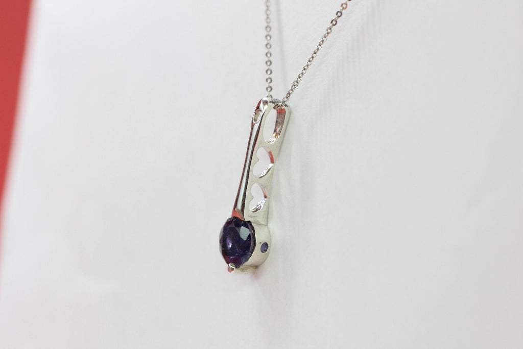 Edler 2,2 Carat lolith Anhanger 925 Silber Wassersaphir Luchssaphir