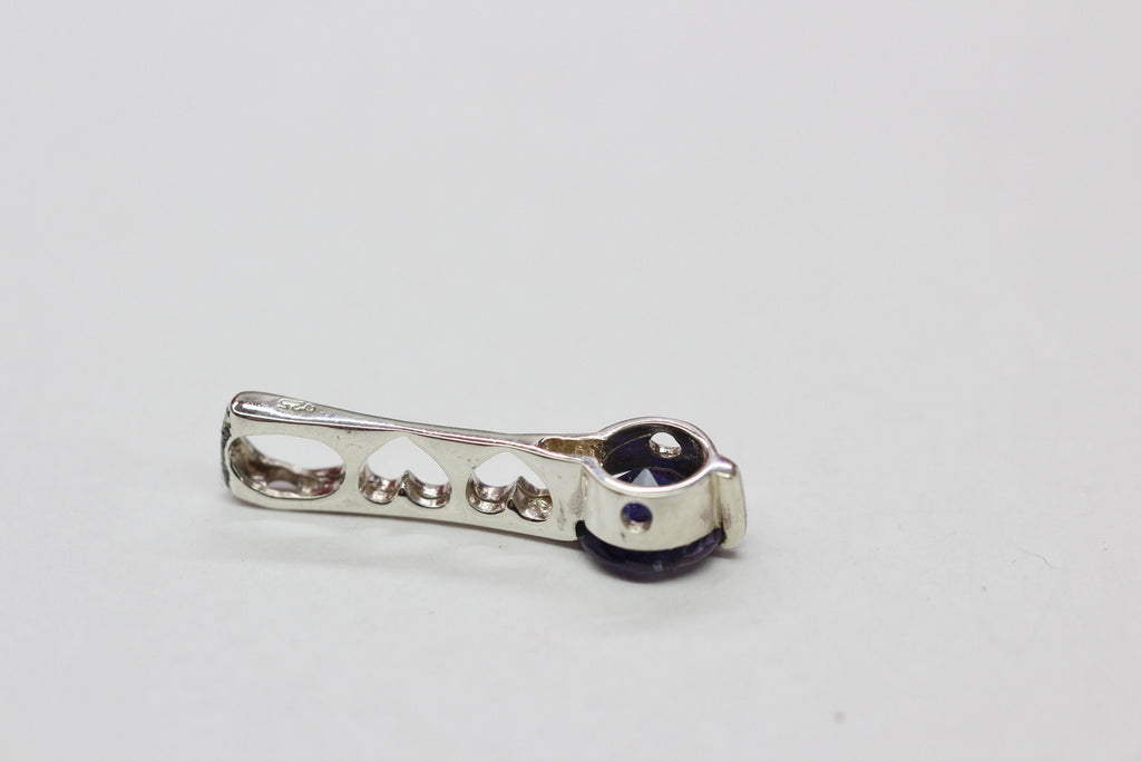 Edler 2,2 Carat lolith Anhanger 925 Silber Wassersaphir Luchssaphir