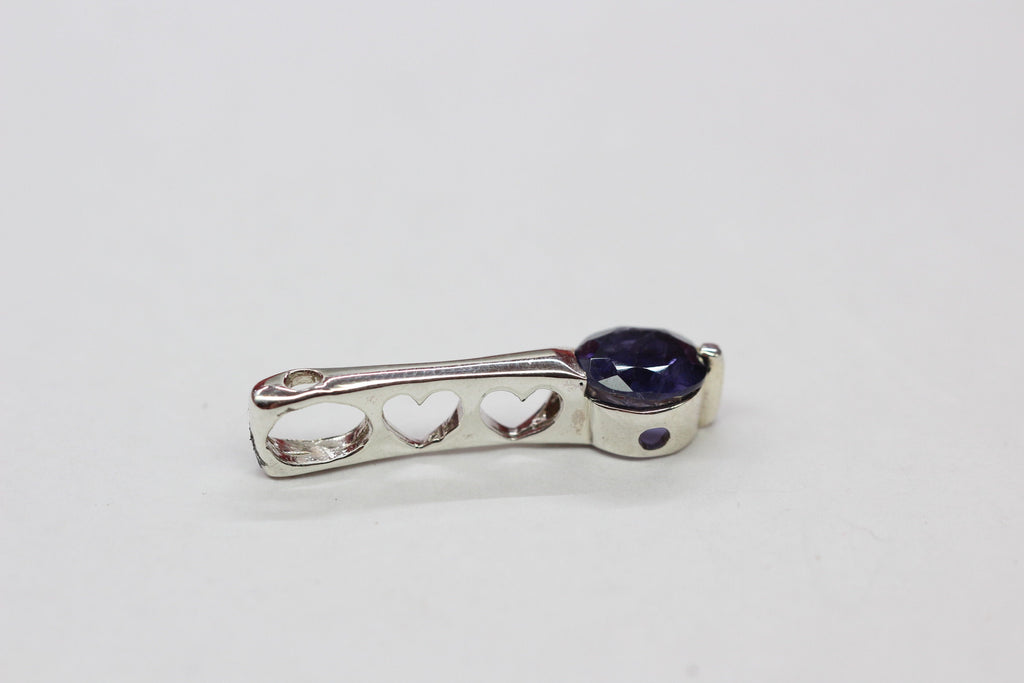 Edler 2,2 Carat lolith Anhanger 925 Silber Wassersaphir Luchssaphir