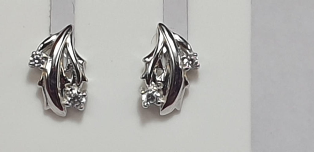 Edle funkelnde Zirkonia Ohrstecker Ohrschmuck 925 Silber American Diamant