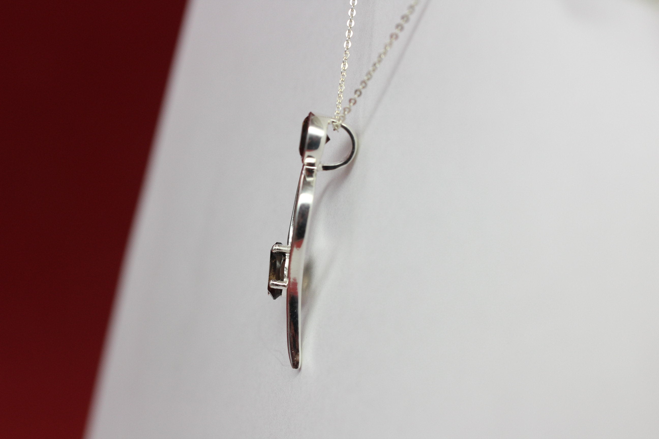 Edler 1,4 Carat Rauchquarz Anhanger 925 smoky quarz brauner Edelstein