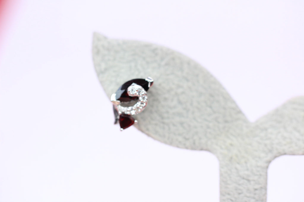 Edle ca 3,0 Carat Granat weisstopas Ohrhanger 925  Schmuck Top Edel weisser Topas