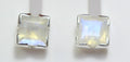 Edler 1,6 Carat Mondlichttopas Ohrstecker 925 Silber Ohrring Ohrschmuck Mondstein