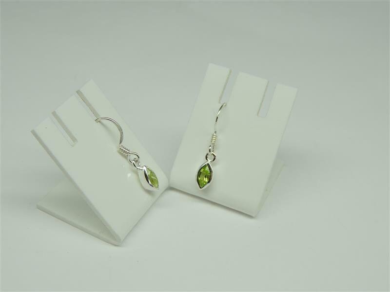 Edle 0,4 Carat maigraner Peridot Ohrhanger 925 Silber Ohrschmuck