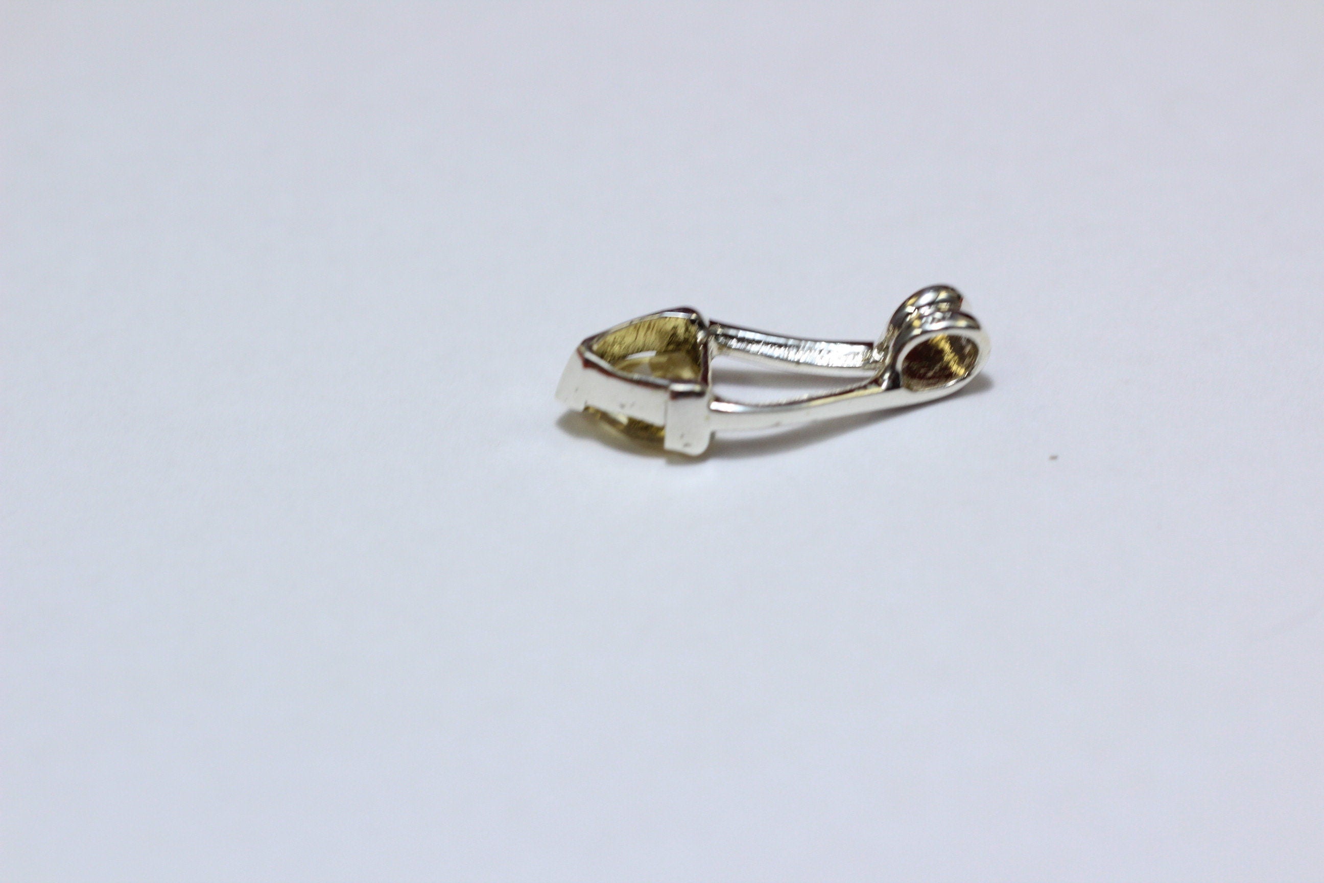 Edler 1,3 Carat Citrin Anhanger 925 Silber gelber Edelstein