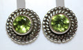 Edler 1,54  Carat Peridot Ohrstecker 925 Silber Olivin Ohrschmuck Edelstein