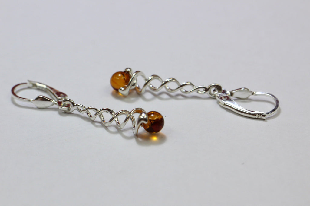 Edle Bernstein Ohrhanger 925 Silber edler Bernstein aus Litauen Top Schmuck