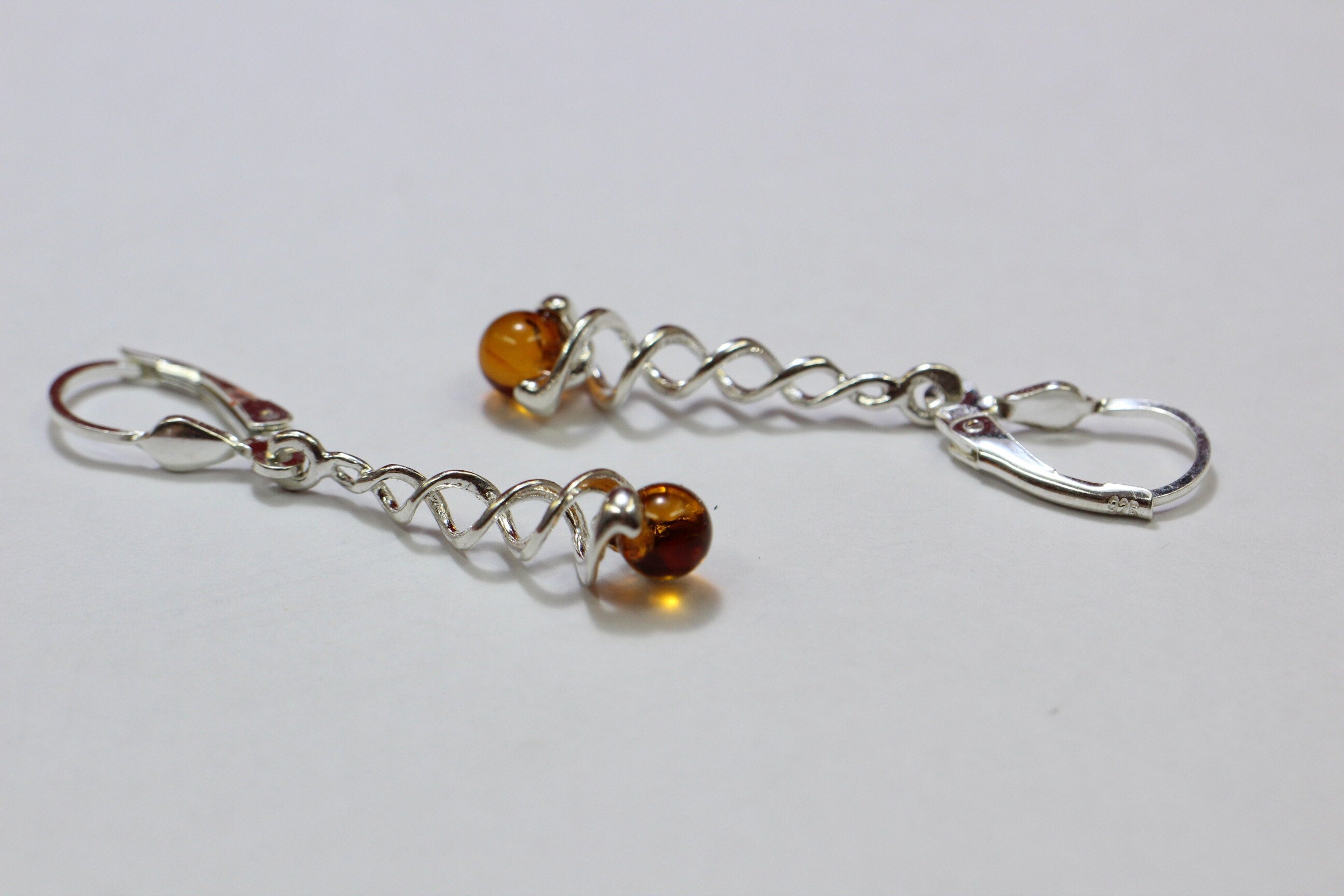 Edle Bernstein Ohrhanger 925 Silber edler Bernstein aus Litauen Top Schmuck