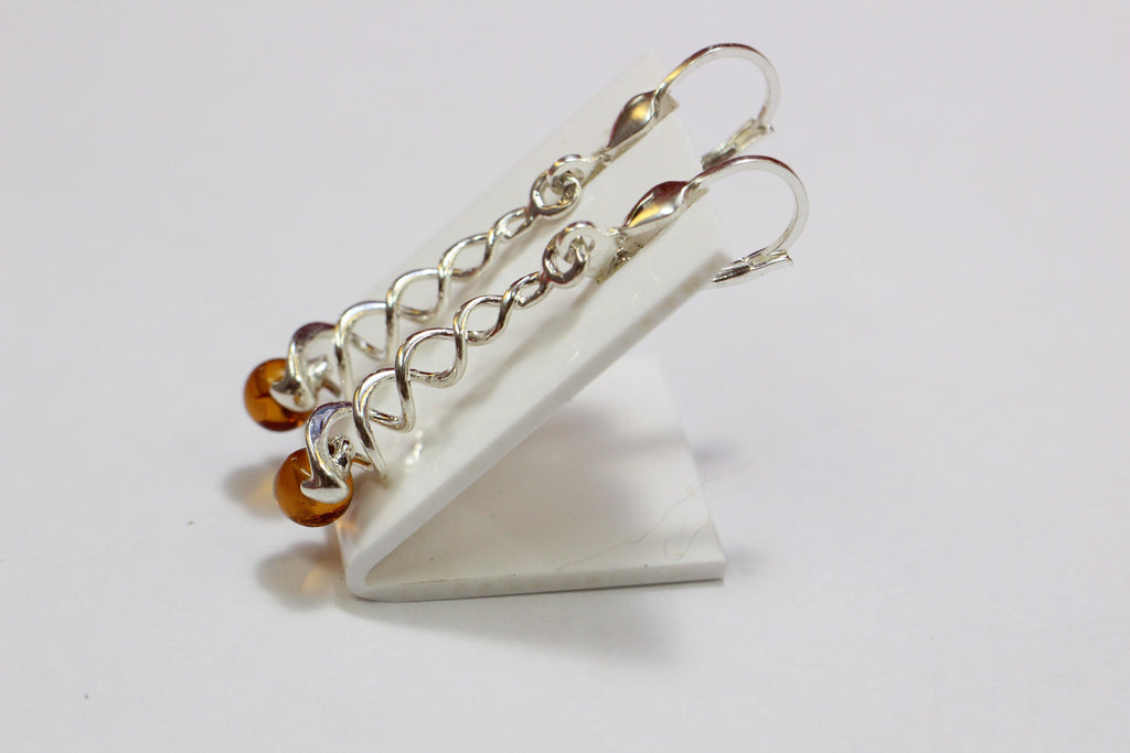 Edle Bernstein Ohrhanger 925 Silber edler Bernstein aus Litauen Top Schmuck