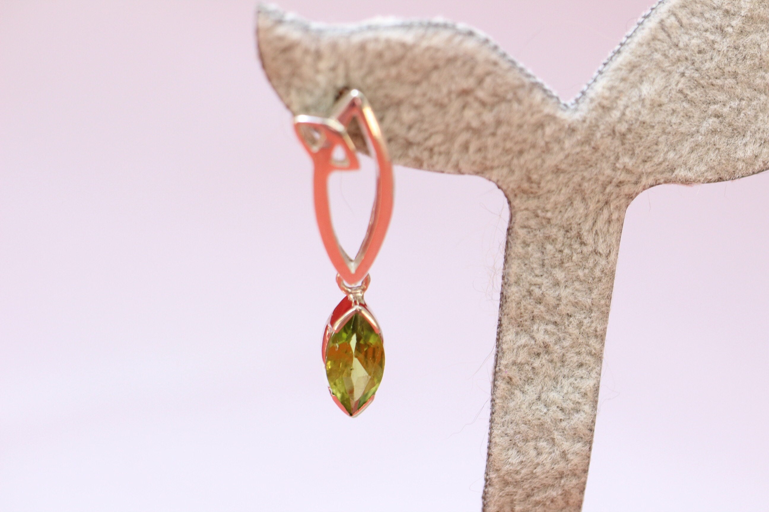 Edle 2,9 Carat Peridot Ohrstecker 925 Silber Ohrstecker Olivin Schmuck Top