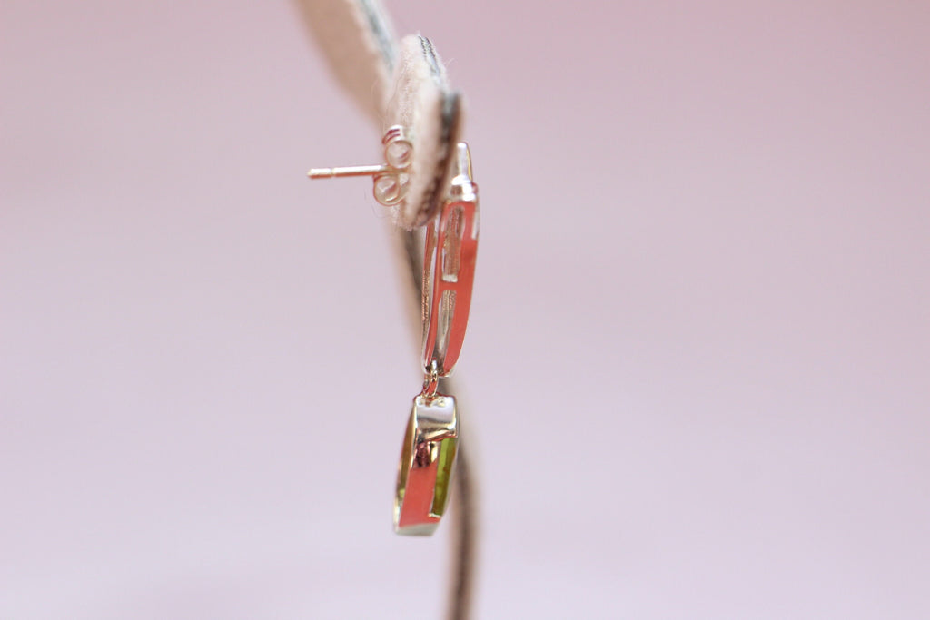 Edle 2,9 Carat Peridot Ohrstecker 925 Silber Ohrstecker Olivin Schmuck Top