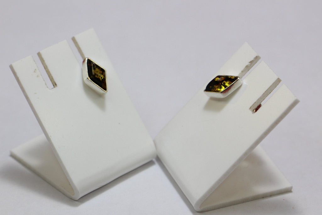Edler Bernstein Ohrstecker Unisex 925 Silber Ohrschmuck Bernsten aus Litauen