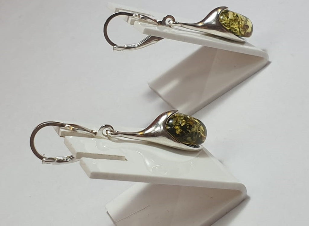 Edle Bernstein Ohrhanger 925  Silber Bernstein aus Letland Ohrschmuck Brisur