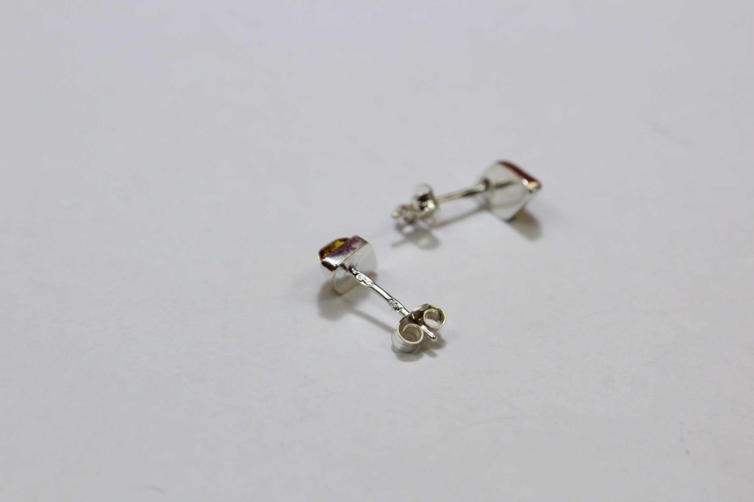 Edler Bernstein Ohrstecker Unisex 925 Silber Ohrschmuck Bernsten aus Litauen