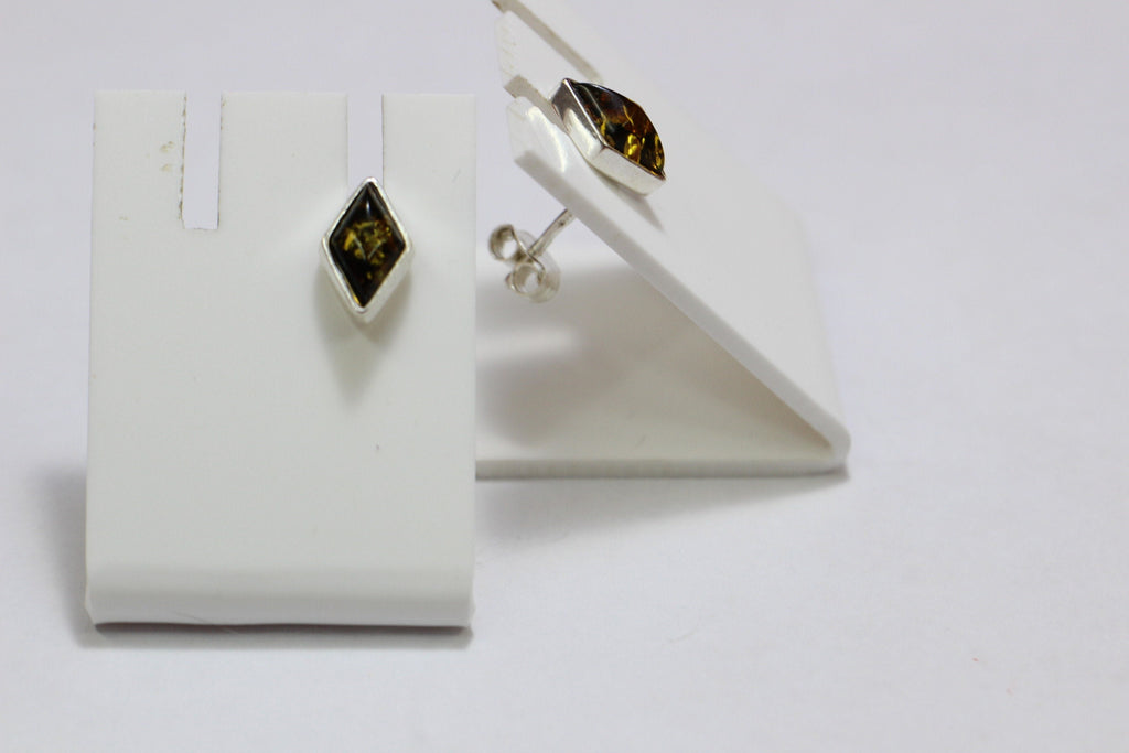 Edler Bernstein Ohrstecker Unisex 925 Silber Ohrschmuck Bernsten aus Litauen