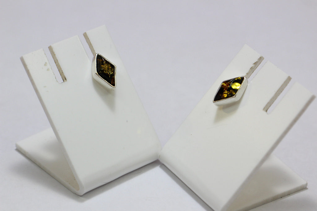 Edler Bernstein Ohrstecker Unisex 925 Silber Ohrschmuck Bernsten aus Litauen