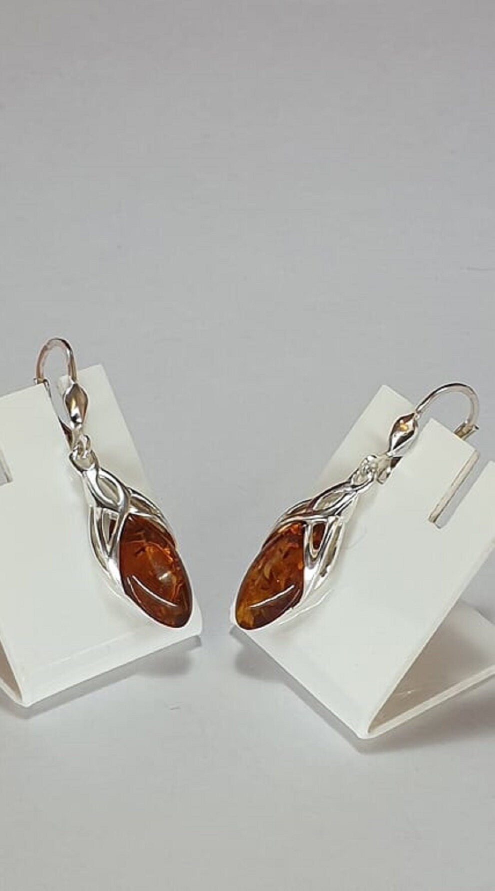 Edle Bernstein Ohrhanger 925 Silber Bernstein aus Letland Ohrschmuck Brisur