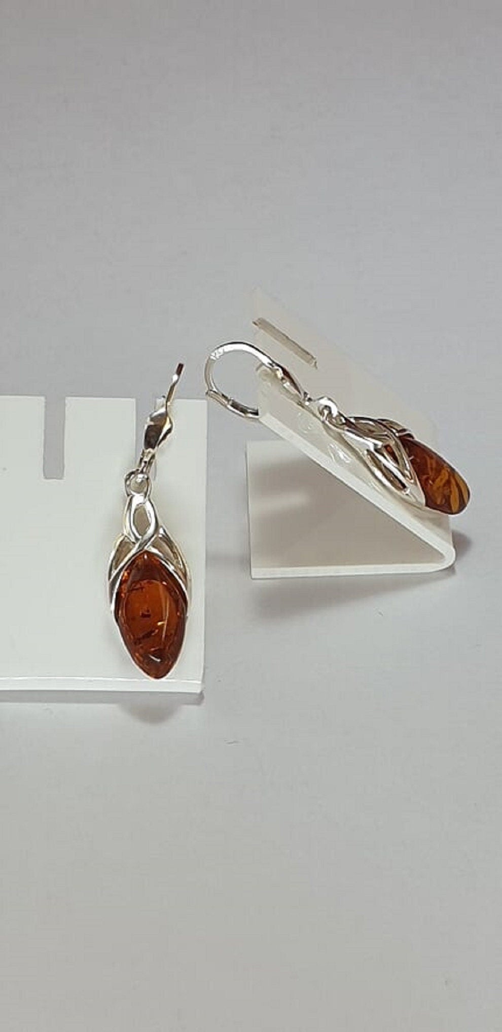 Edle Bernstein Ohrhanger 925 Silber Bernstein aus Letland Ohrschmuck Brisur
