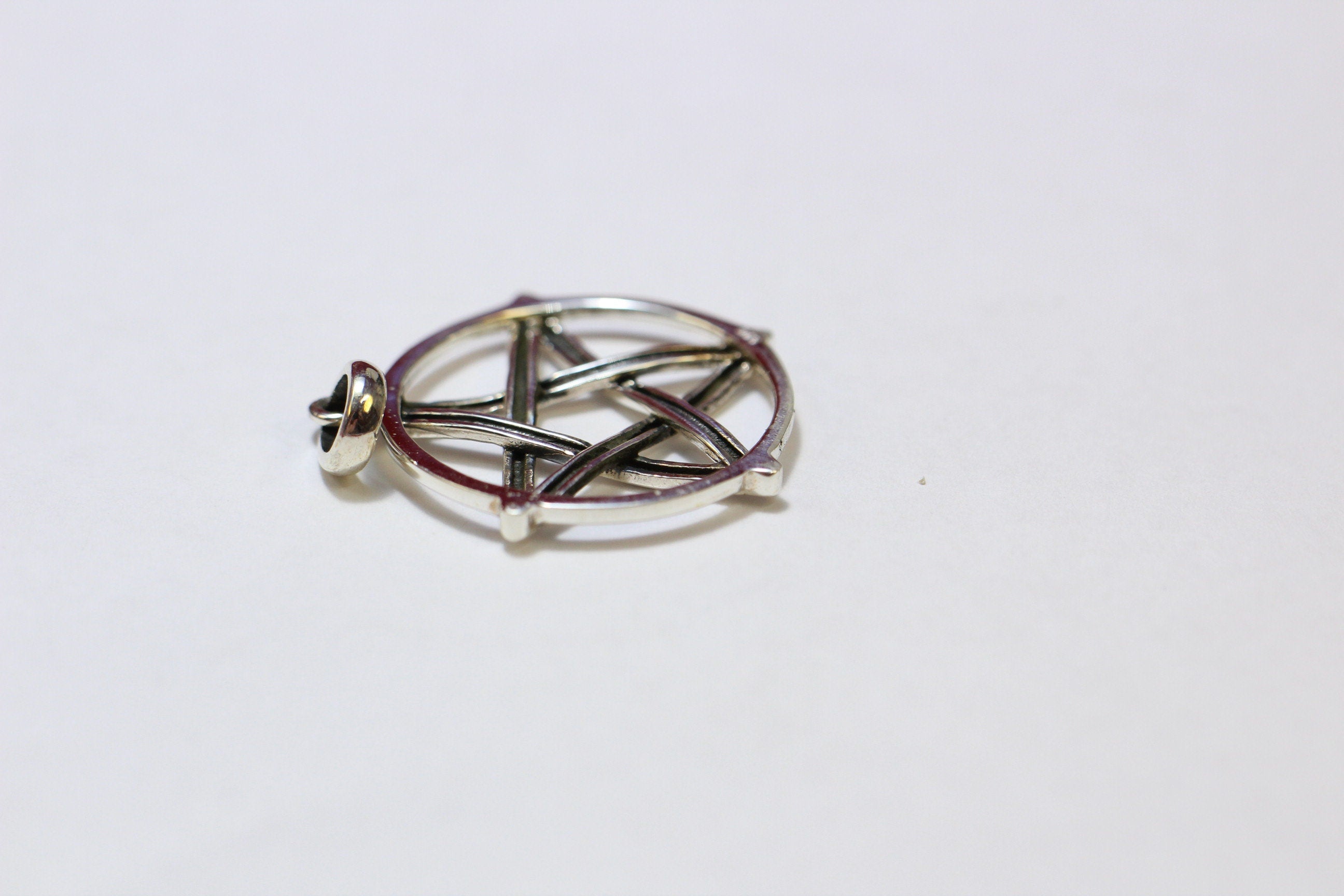 Anhanger Davidstern 925 Silber ca 2,5 cm Durchmesser Talisman Collier Kette