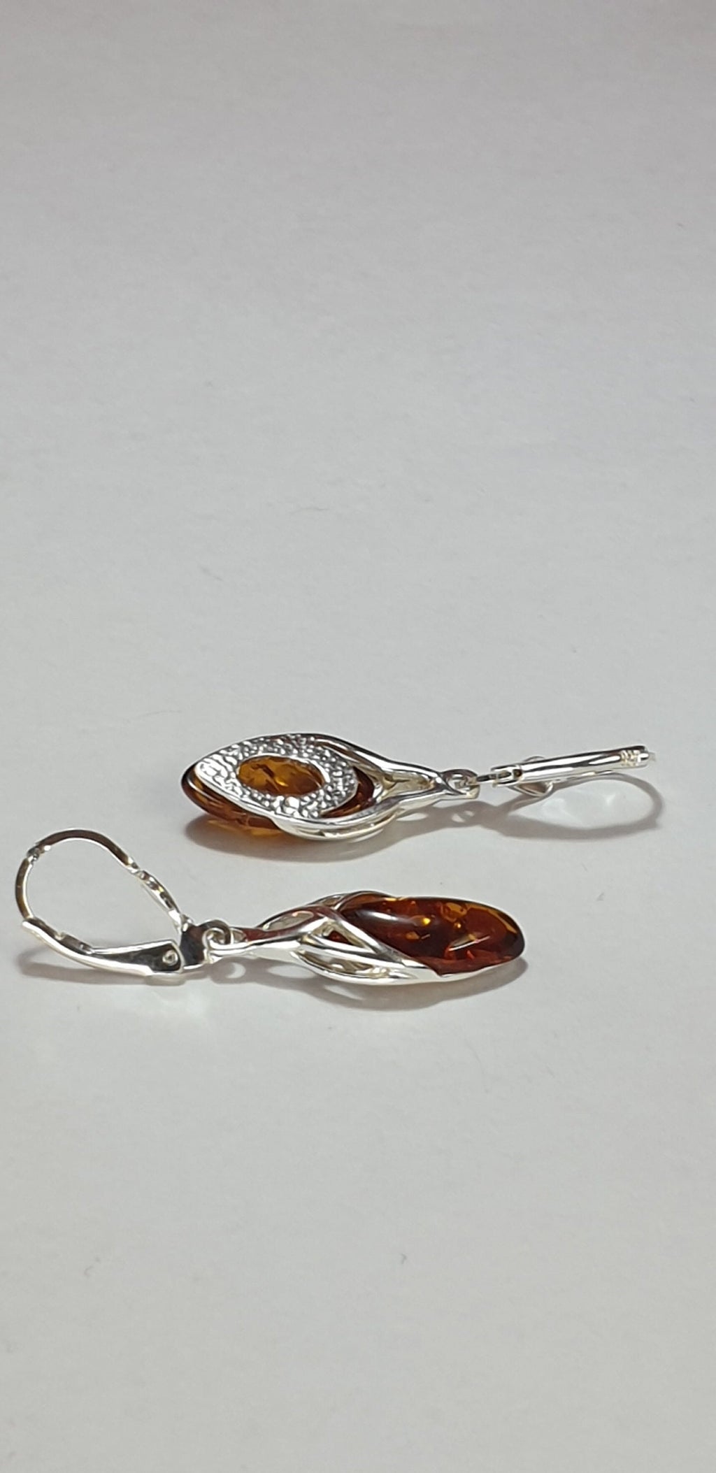 Edle Bernstein Ohrhanger 925 Silber Bernstein aus Letland Ohrschmuck Brisur