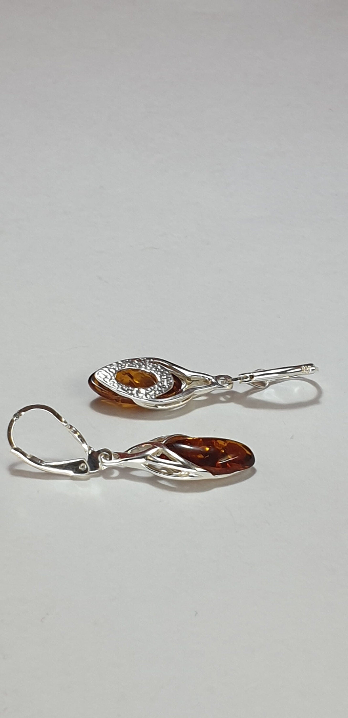 Edle Bernstein Ohrhanger 925 Silber Bernstein aus Letland Ohrschmuck Brisur