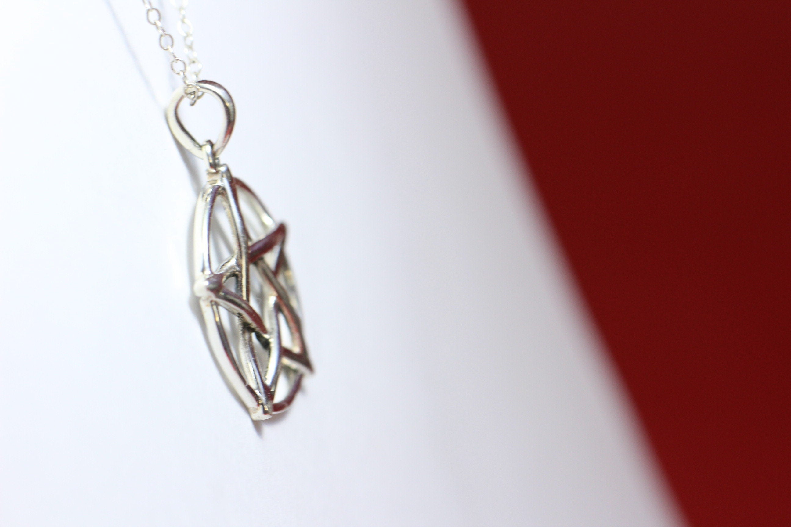 Anhanger Davidstern 925 Silber ca 2,5 cm Durchmesser Talisman Collier Kette