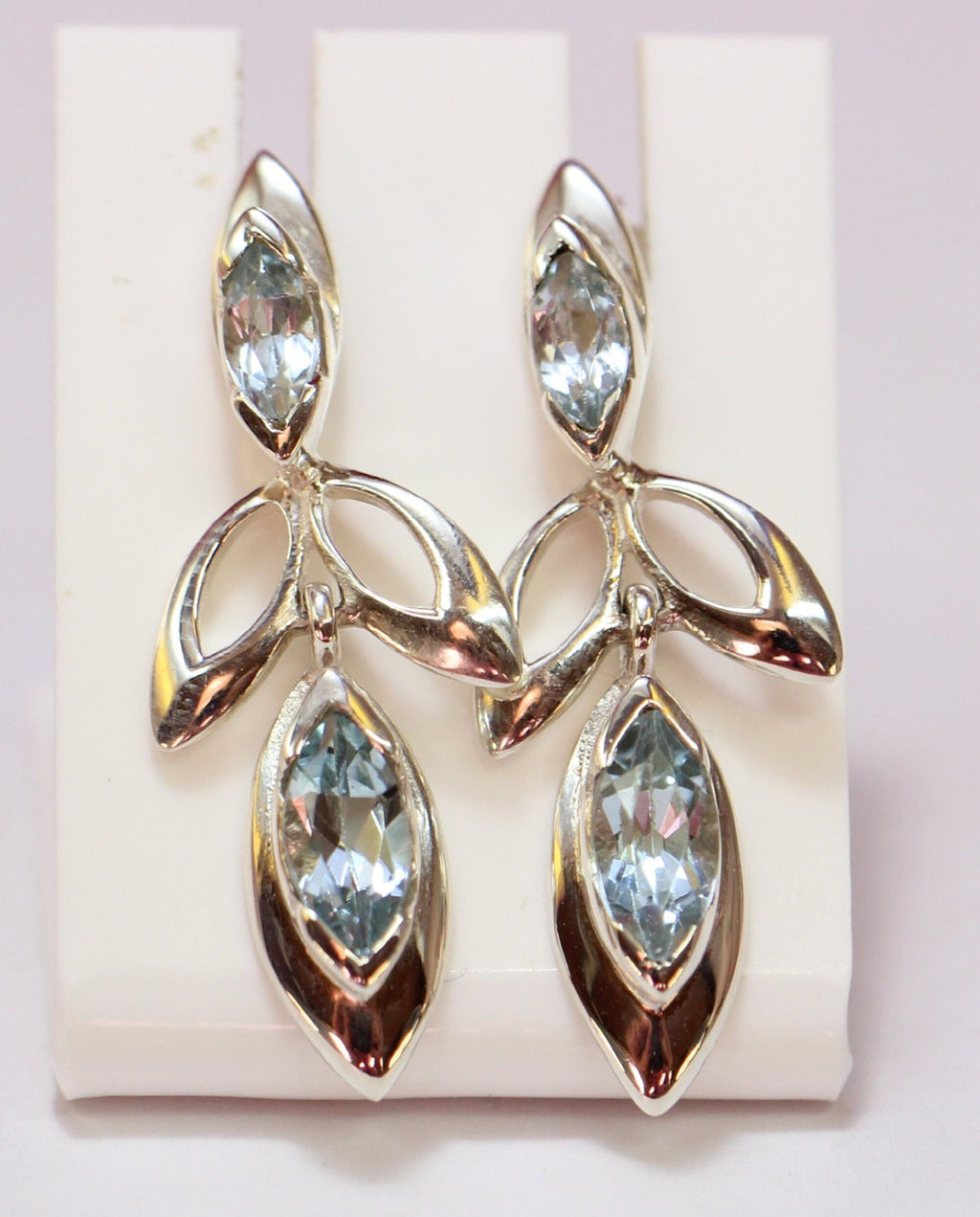 Edle 1,5 Carat Blautopas Ohrstecker 925 Silber Ohrschmuck sky blue Topas