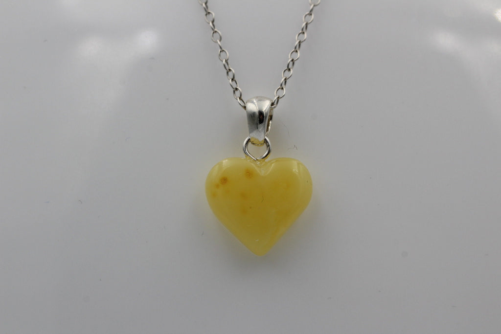 Bernstein Herz 925 Silber Anhänger Collieranhänger Herz aus Bernstein Schmuck