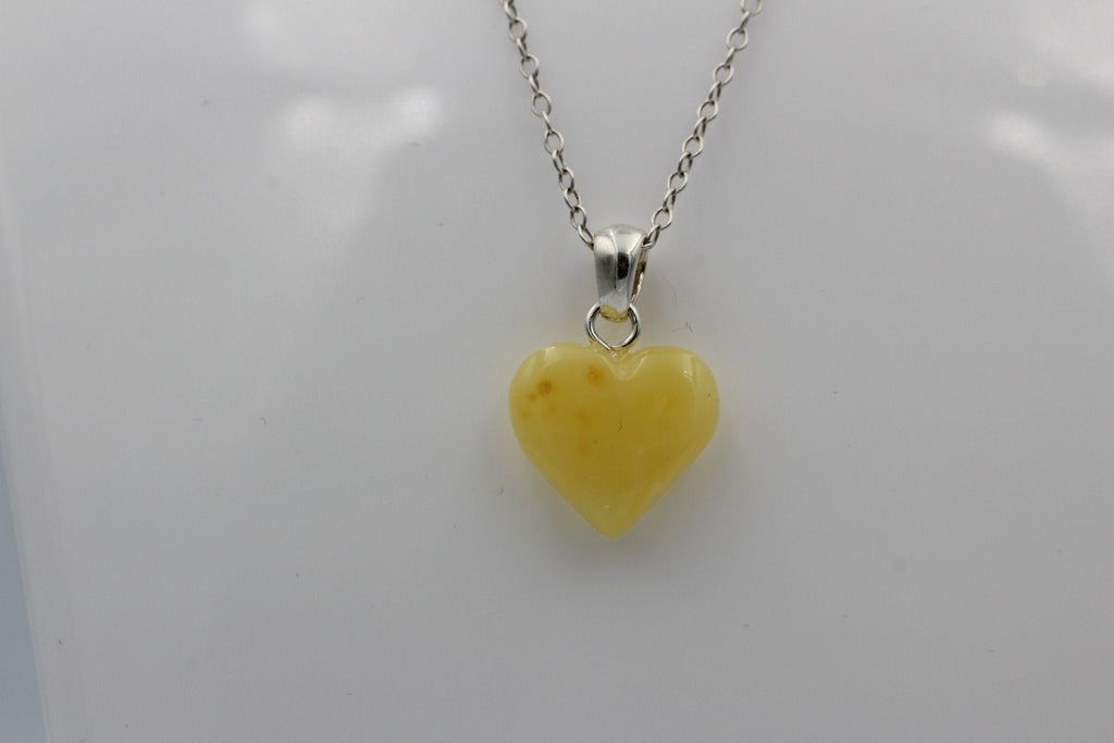 Bernstein Herz 925 Silber Anhänger Collieranhänger Herz aus Bernstein Schmuck