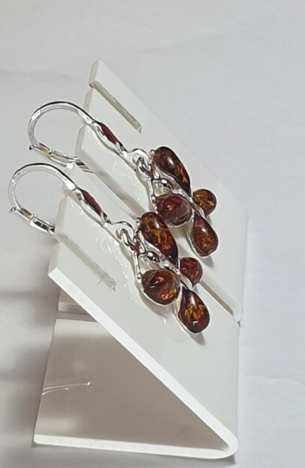 Edle Bernstein Schmetterlings Ohrhanger 925 Silber echter Bernstein aus Litauen