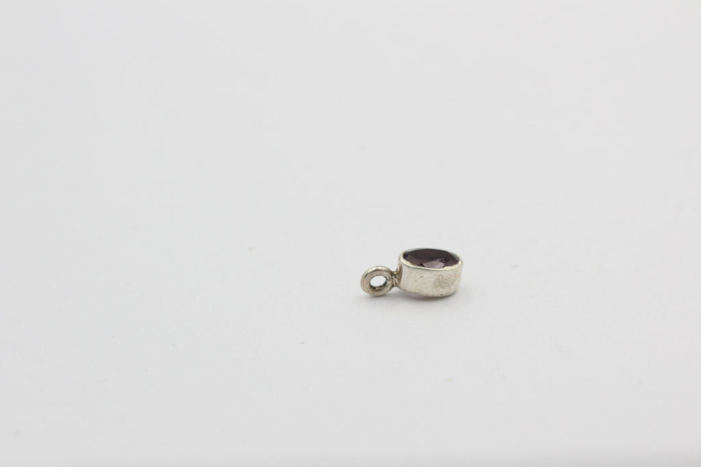 0,27 Carat Amethyst 5  mm Anhänger zum Bastel Armband Ohrsthänger Anhänger Rund