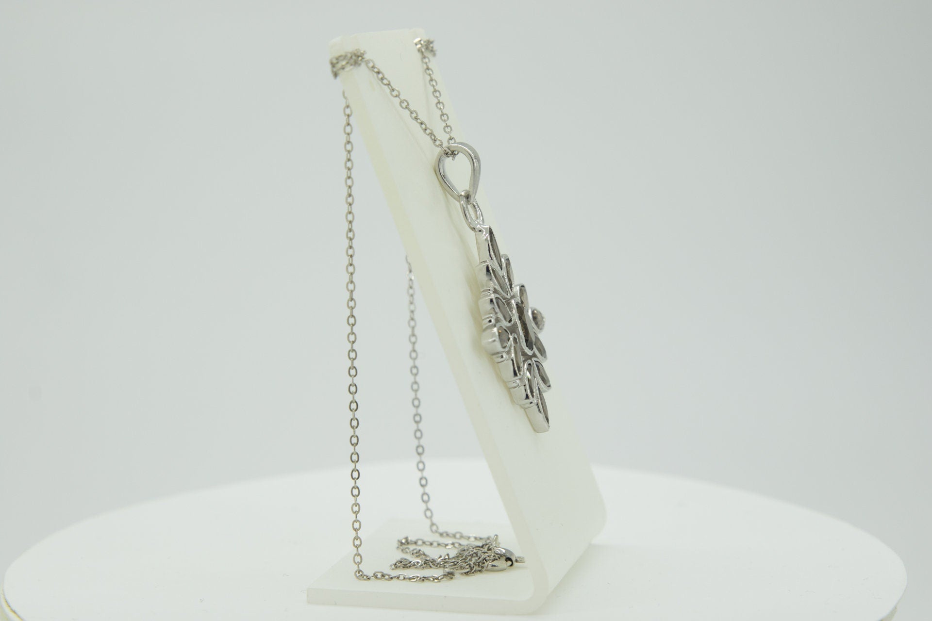 3,7 Carat Rauchquarz Anhanger 925 Silber Collier Kette Rauchtopas Anhanger