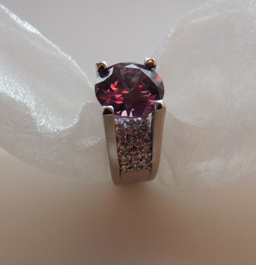 Pompaser Zirkonia Ring in 925 Silber,Gr. 43 Sonderposten