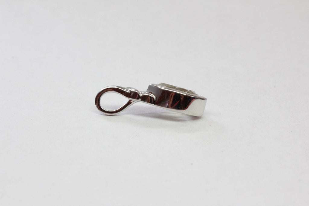 Edler 1,10 Carat weisstopas Anhanger 925 Silber  weisser Topas
