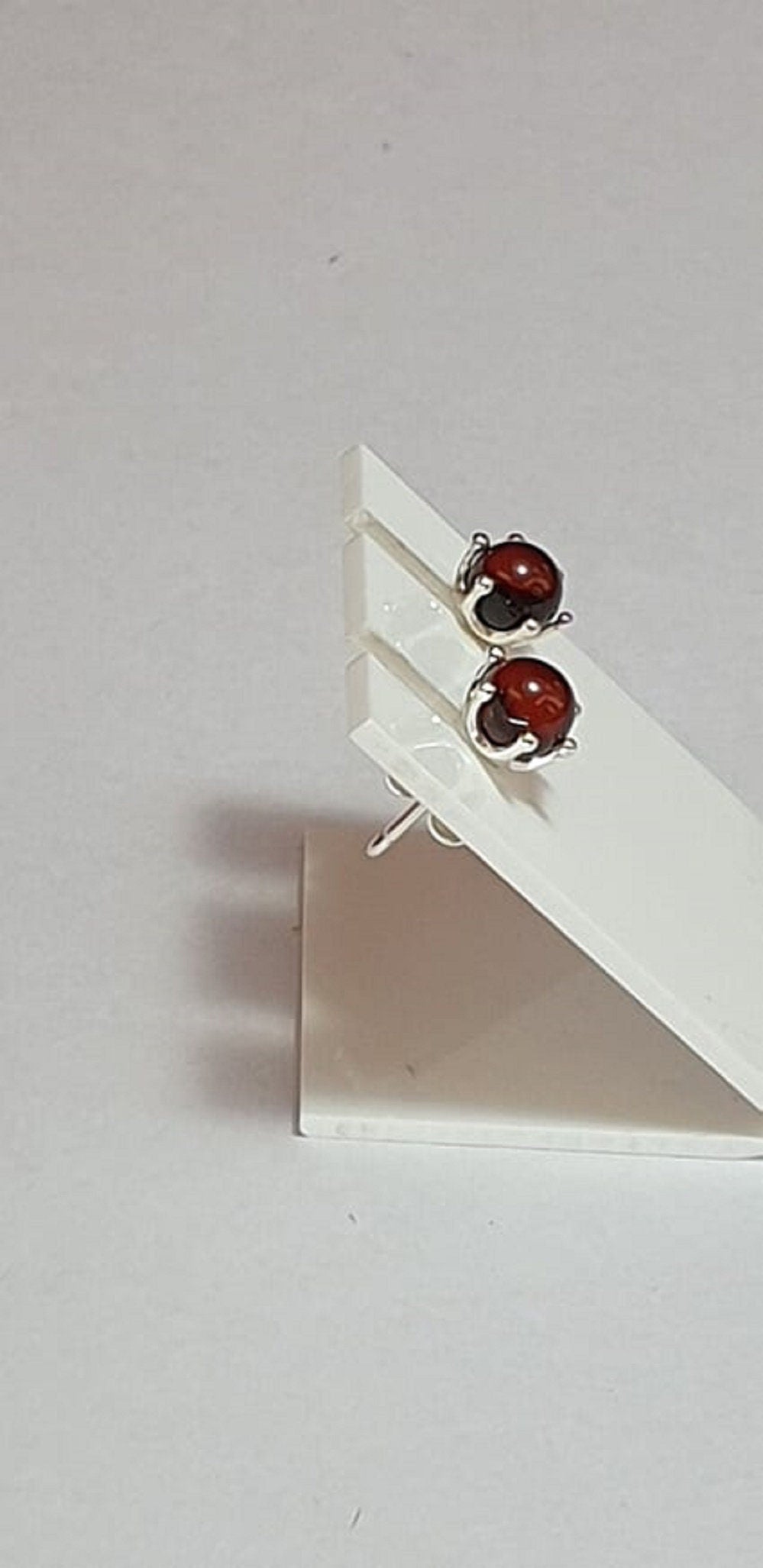 braune Bernstein Ohrstecker 925 Silber Ohrschmuck Bernstein aus Letland