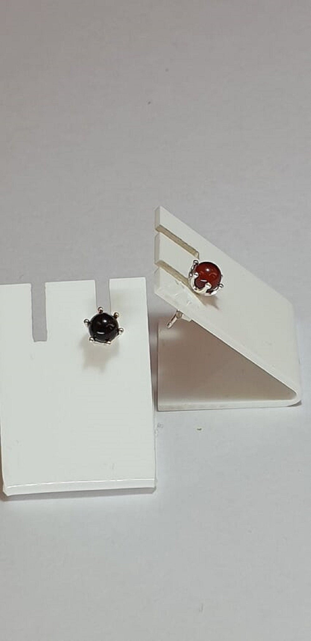 braune Bernstein Ohrstecker 925 Silber Ohrschmuck Bernstein aus Letland
