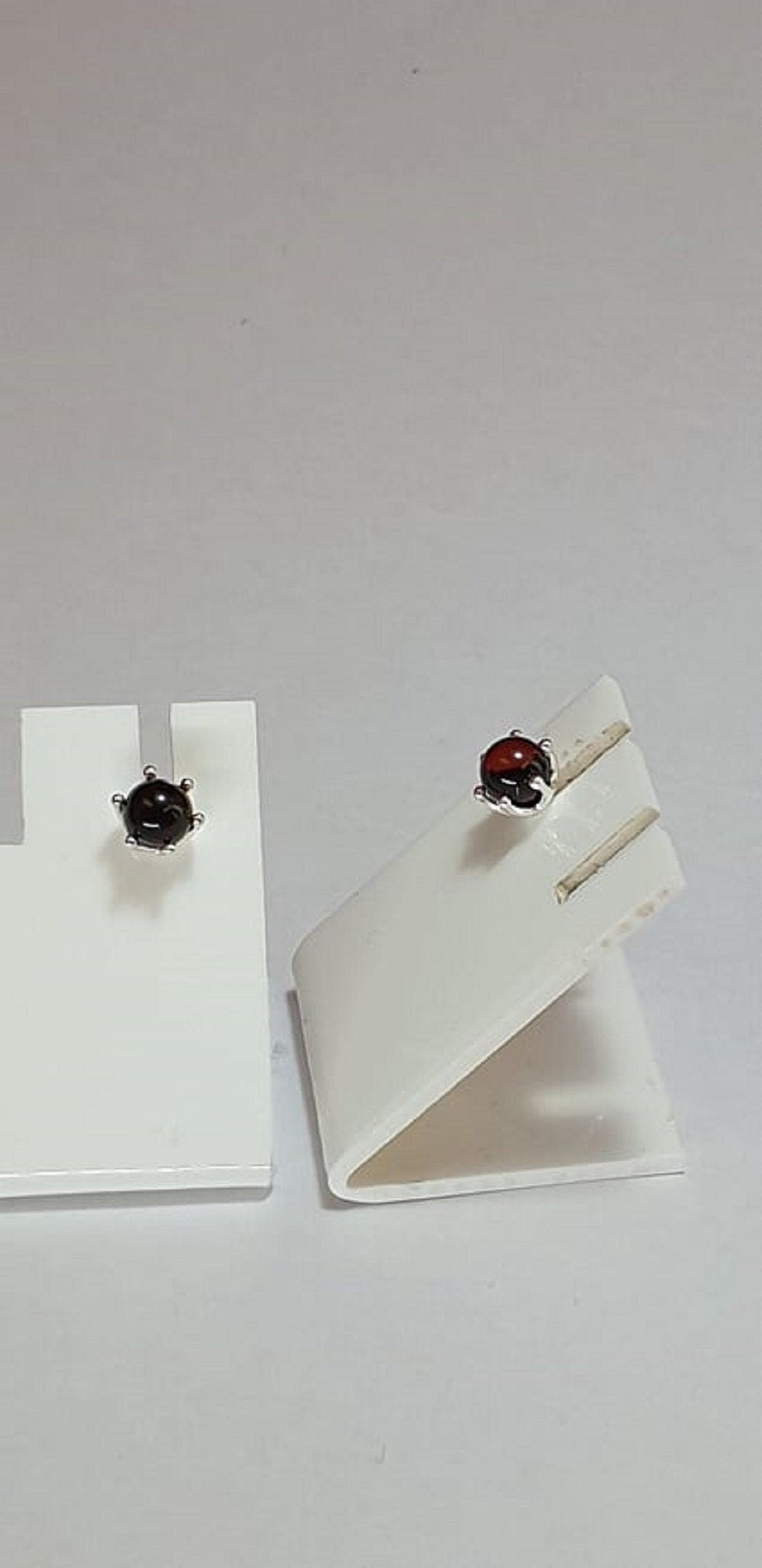 braune Bernstein Ohrstecker 925 Silber Ohrschmuck Bernstein aus Letland