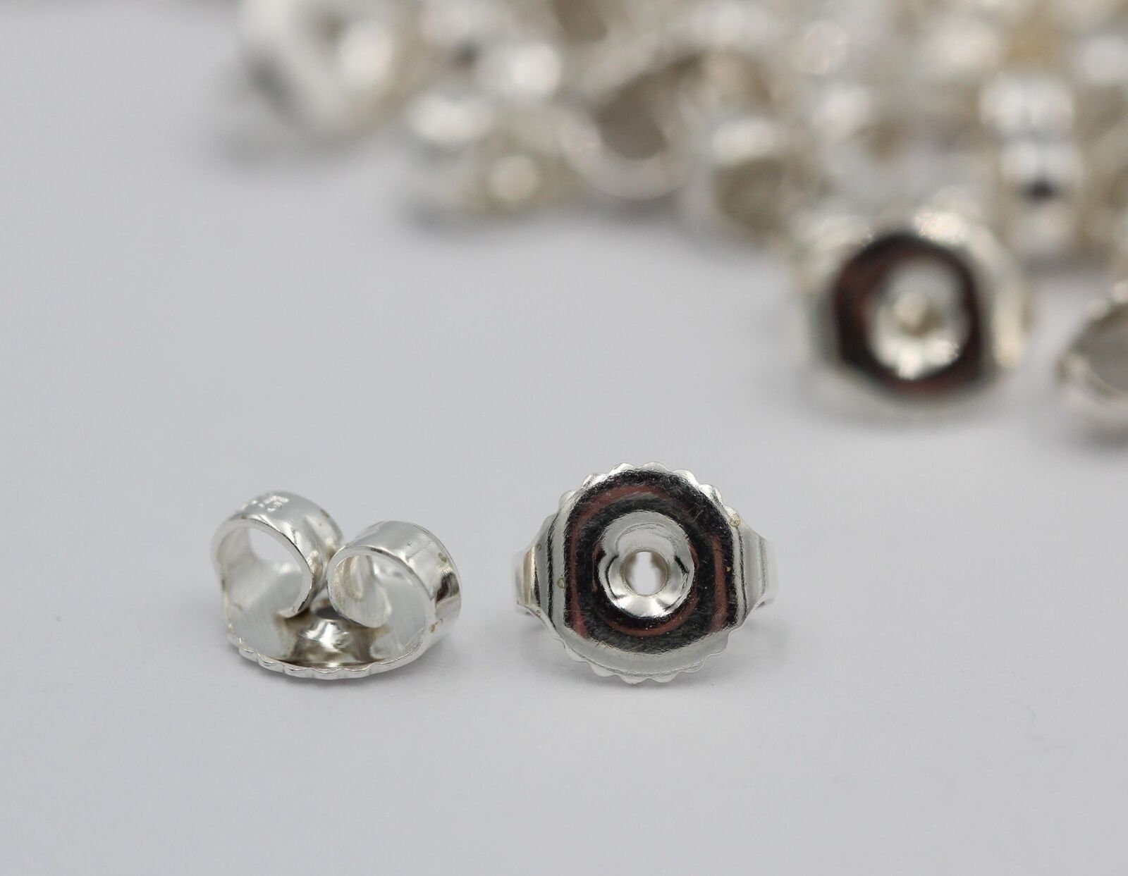 1 x  Flagel, Ohrmutter, ohrflagel, Ersatzteil, far Ohrstecker , 6,5 mm, Silber 925